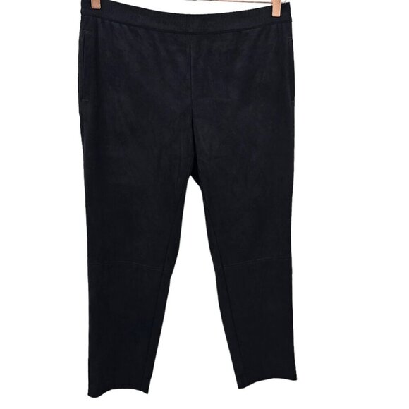 J. Jill Wearever Collection Women's M Faux Suede Black Pants with Pockets‎ - Picture 1 of 11